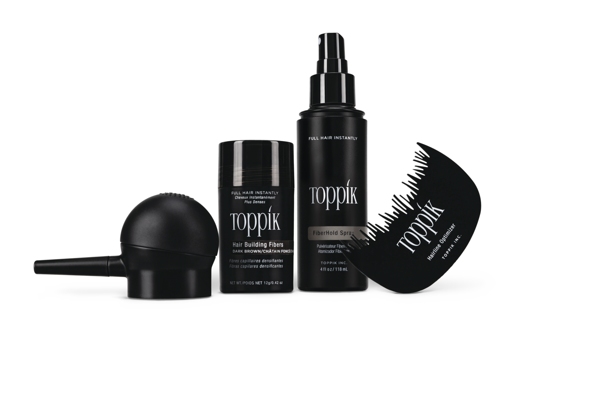 full collection of toppik hair thinning products